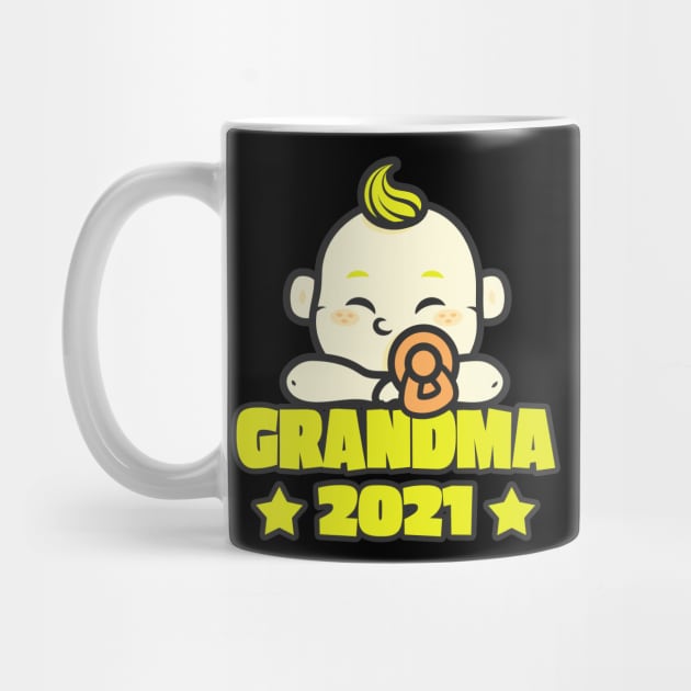 Grandma 2021 Baby Birth Family Funny Gifts by Foxxy Merch